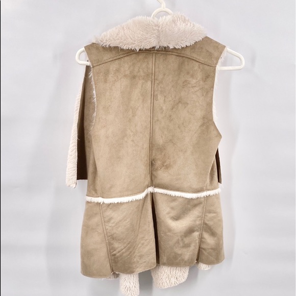 Quinn Faux Suede Waterfall Collar Vest S - Picture 12 of 13